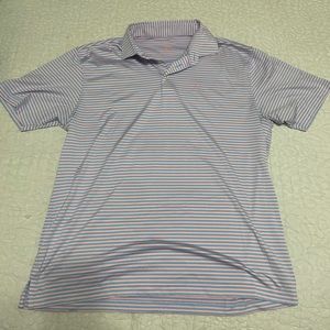 Rhoback Pink and Blue Polo. Size Large